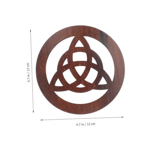 Altar Tile Pentacle Decor for Spiritual Ceremonies and Home Decoration Wood Ritual Object for Altar Supply and Religious Use