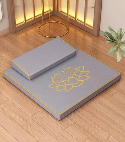 Meditation Mats, Meditation Meditation Mats, Futons, Household Folding, Thickened Fabrics, Coconut Palm, Kneeling Mats(Size:60x60cm(24x24inch),Color:Light Gray) - color: Light Gray, size: 60x60cm(24x24inch)