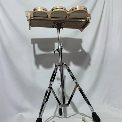 Amagogo Wood Percussion Block Percussion Instrument with Mallet Five Tone Music Toy Musical Tool Chinese Traditional Rhythm Clapper