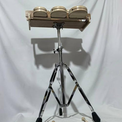Amagogo Wood Percussion Block Percussion Instrument with Mallet Five Tone Music Toy Musical Tool Chinese Traditional Rhythm Clapper