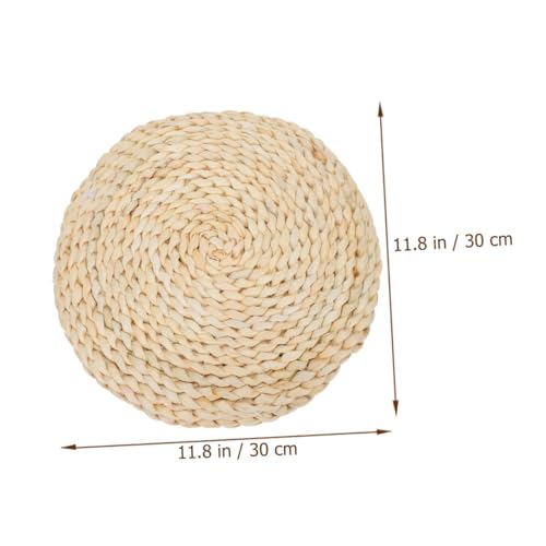 SOLUSTRE Handmade Corn Bran Seat Mat Eco-Friendly Meditation Pad Decorative Yoga Mat for Home