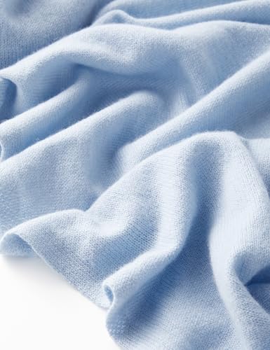 Soft Cashmere Blend Wrap Chic Scarf Stole for Women Wayfarer Travel Extra Large 87"x28" - color: Skyblue