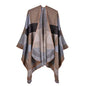 Shawl Wraps for Women, Elegant Knitted Cape Open Front Poncho Scarf Blanket Cardigan Coat for Spring, Autumn, and Winter - color: Gray Khaki