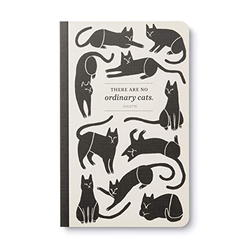 Compendium Softcover Journal - There are no ordinary cats. – A Write Now Journal with 128 Lined Pages, 5″W x 8″H - color: Ordinary Cat Black