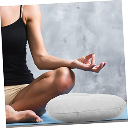 Toddmomy Large Grey Meditation Cushion for Comfortable Floor Seating Traditional Japanese Zafu Pillow for Yoga and Relaxation Tatami Mat Sturdy Cover