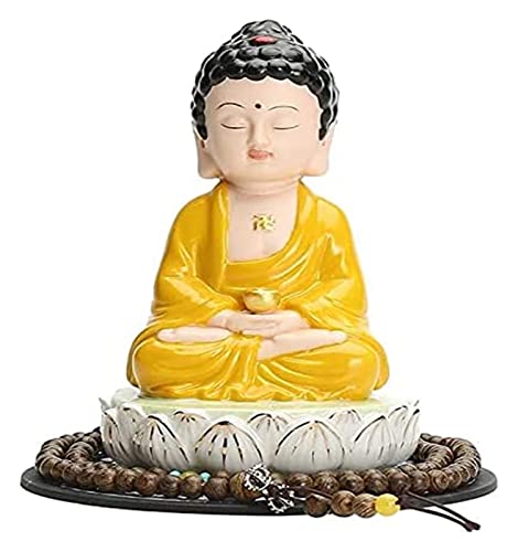 Sculpture Tabletop Sculptures Outdoor Decor Garden,Buddha Statue Ornaments Zen Ceramics Small Tathagata Car Decoration Crafts