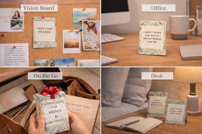 Isaac Liev Money Affirmations Cards - Motivational Daily Affirmation for Men Women, Manifestation Abundance Wealth Mindset Manifesting Card - Blessings Cards - Gift for Work, Office, Boss - style: Money Affirmation