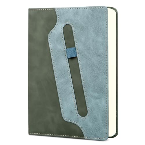 Comix Lined Journals Notebook - 304 Pages 5.9" x 8.3" College Ruled Thick Journaling Notebooks for Women - color: Dark Green-304 Pages, size: A5-Lined