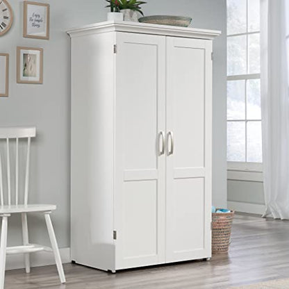 Sauder Miscellaneous Storage Craft & Sewing Armoire, L: 35.11" x W: 21.81" x H: 61.58", Glacier White finish - color: Glacier White