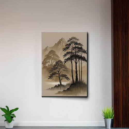 Japanese Wall Art, Minimalist Wall Art, Neutral Abstract Art, Modern Minimalist, Zen Wall Art, Zen Printed Wall Art, Japanese Art Print, Canvas, Decor
