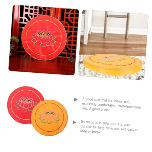 MAGICLULU 2pcs Round Meditation Cushions Lightweight Seating Mat for Prayer Worship Versatile Kneeling Pad for Buddhist Practices Compact Design for Comfort
