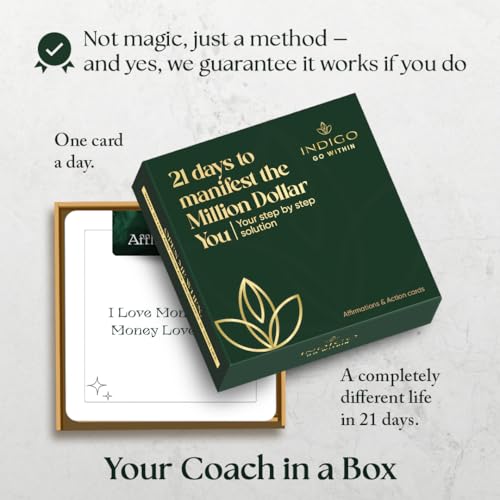 Money Manifestation Cards NLP Neuroscience Based 42 Positive Daily Affirmations and Journaling Prompt Deck Become Your Abundant Rich self Mindful Affirmations for Men and Women