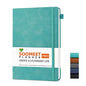 Hardcover Journals 200 Pages, Leather Lined Journal Notebooks, A5 College Ruled Thick Classic with Pen Loop Notebook Journals for Writing, for Men Women Office School, 5.75'' X 8.38'', Green - color: Green