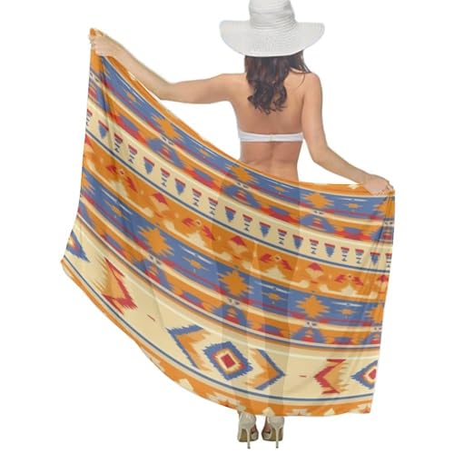 Fashion Chiffon Beach Sarong Sheer Swimsuit Wrap Tranel Long Scarf Decor - color: Color583