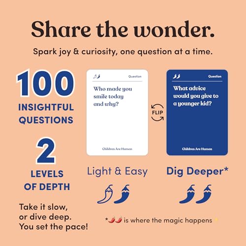Children are Human | 140 Conversation Cards to Help Bond with Kids | Card Game for Elementary School Children | Designed by Experts for Grades 2-5 | Ages 7-10+ - style: Children Are Human