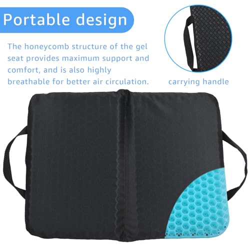 New Upgraded Portable Seat Cushion (15.7" x 11.8") Foldable Travel Cushion, for Airplane Seats, Camping, Stadium, Cinema, Garden Benches Seat Cushion