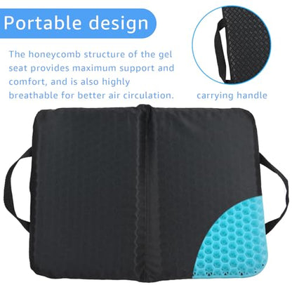 New Upgraded Portable Seat Cushion (15.7" x 11.8") Foldable Travel Cushion, for Airplane Seats, Camping, Stadium, Cinema, Garden Benches Seat Cushion