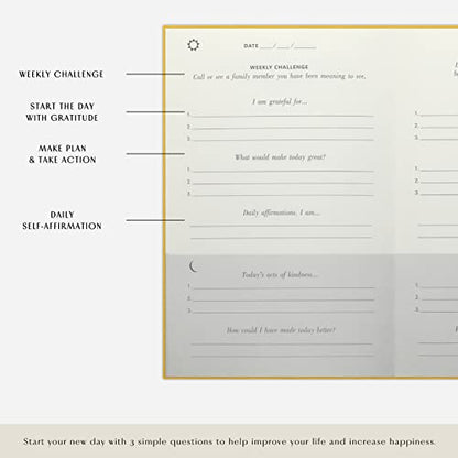 The Gratitude Journal : More Happiness, Positivity, Affirmation, Productivity, Mindfulness & Self Care - A Simple Undated Hardcover Daily Guide Planner for Women & Men (Sunshine Yellow) - color: Sunshine Yellow