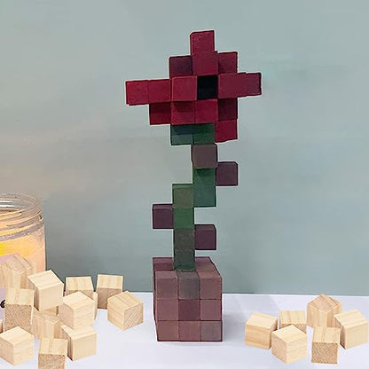 150 Packs Wooden Blocks for Crafts, 1.2 Inch Pine Wood Cubes, 3 x 3 x 3 cm Wooden Cubes for Paint, Stamp, Decorate, DIY Projects and Personalized Gifts,by GNIEMCKIN - size: 150 Packs 1.2 Inch
