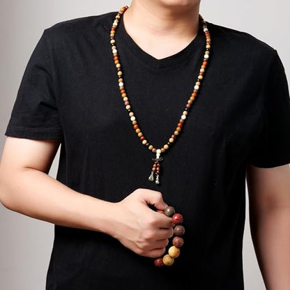 Handcrafted Wooden Bead Bracelet Multi-Color Prayer Bracelet,1pc/pack - style: Dia.20mmX12pcsBirthAnimals