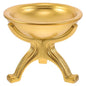 Gold Religious Offering Bowl Altar Figurine, Hand-painted Resin Decorative Bowl for Prayer and Meditation Tabletop, Small Memorial Ornament for Religious Ceremony and Festive Décor