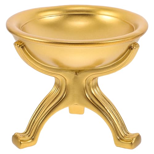 Decorative Offering Bowl Altar Figurine Small Resin Metal-look Prayer Prop for Religious Meditation Tabletop Festival Décor