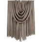 Women Summer Scarfs Large Long Lightweight Linen Beach Gauze Shawl Wrap 75”×43” - color: Khaki