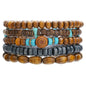 Vintage Multilayer African Turpine Wood Beaded Stretch Bracelets Bohemian Retro Coconut Shell Stackable Elastic Bracelet for Women Men Summer Beach Vacation Holiday Jewelry Gifts - style: StyleF