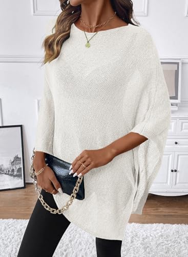 SHEWIN Womens Sheer Knit Poncho Crochet Summer Tops See Through Mesh Spring Sweaters Beach Cover Ups for Women 2026
