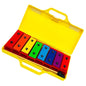 Medium Plastic Yellow Box 8-Tone Brick Colorful Soundboard Glockenspiel Percussion Instrument Glockenspiel Percussion Instrument