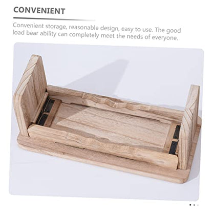VICASKY Stool Foldable Wooden Bench Portable Zen Seat for and Prayer Non-Slip Design Suitable for Home Use