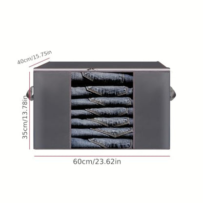 Clothes Storage Bag Finishing Quilt Quilt Large Bag Clothing Packing Thickened Large Fabric Moisture-Proof Household (Grey-6Pcs) - color: Grey-6Pcs