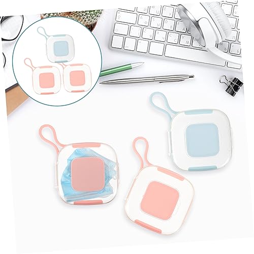 Baluue 3pcs Portable Case Compact Storage Holder for Small Items Lightweight Organizer for Travel Hiking Camping and Office Use Transparent Design for Easy Access