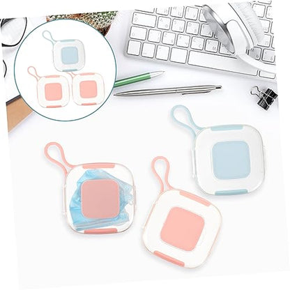 Baluue 3pcs Portable Case Compact Storage Holder for Small Items Lightweight Organizer for Travel Hiking Camping and Office Use Transparent Design for Easy Access