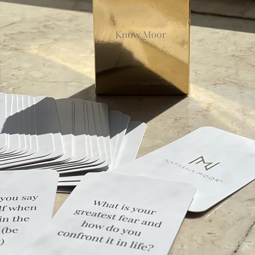 Know MOOR Small Talk Cards: Soulful Connection Cards with Heartfelt Prompts for Genuine Connections, Hidden Stories, and Deep Emotions, Relationship Building Games - Set of 52 Icebreaker Decks