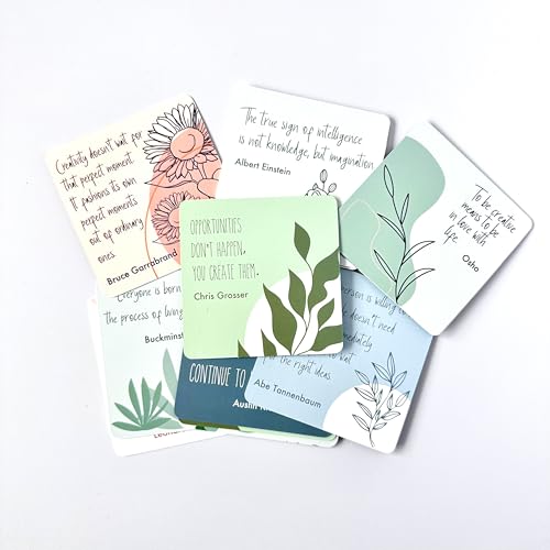 40 Creativity Quotes to Inspire Your Imagination – Creativity Cards – Daily Inspiration Cards with Famous Creative Quotes for Writers, Students & Teams