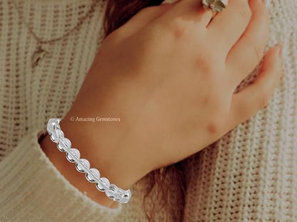 Amazing Gemstone Crystal Bracelet for Women Men's Gifts - Protection Healing Crystal Bracelet - 8mm Gemstone Beaded Stretchable Bracelet Pulseras Para Hombres Mujer Stocking Stuffers Mothers Day Gift (Clear Quartz) - color: Clear Quartz