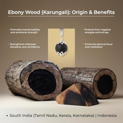 Divine Hindu Authentic Karungali Malai Bracelet for Men & Women | Premium Ebony Wood Spiritual Bracelet | Handcrafted Meditation