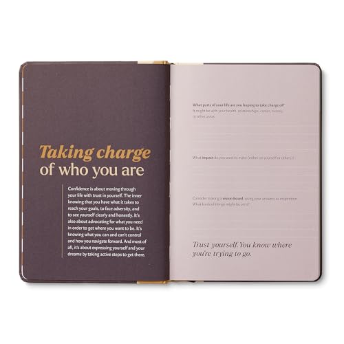 Compendium – Confidence Every Day Guided Journal: A Daily Practice for Strength and Courage – A 5-Minute a Day Personal Growth Notebook – An Inspiring Daily Journal for Forming New Habits - color: Confidence Plum
