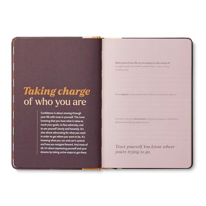 Compendium – Confidence Every Day Guided Journal: A Daily Practice for Strength and Courage – A 5-Minute a Day Personal Growth Notebook – An Inspiring Daily Journal for Forming New Habits - color: Confidence Plum