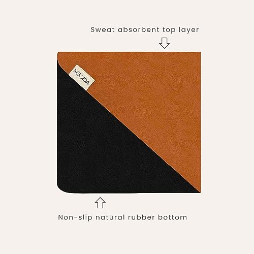 Travel Yoga Mat 1.5mm | Foldable, Lightweight Mat | Use for Travel, Backpacking, Yoga Retreat, Outdoors, Gym, Pilates, Machine Washable, Eco-Friendly - color: Orange