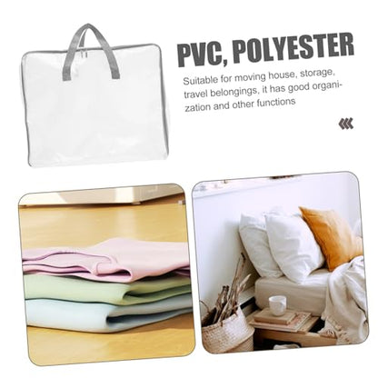 VALICLUD Pvc Polyester Storage Bag Bedding Storage Bags Handles for Closet Camping