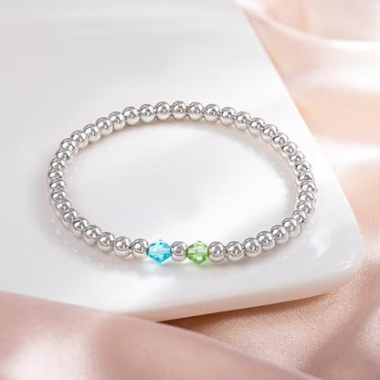 callie Personalized Women Bracelet, Family Bracelet Mother's Day Birthday Gifts for Mom Grandma Wife - color: Family Birth Stone-1