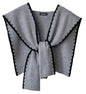 Halemet Knitted Shawl Wraps for Women Chic Sweater Cardigan Cashmere Scarf Knotted Shoulder Top Cover Cape Poncho Travel Wrap - color: Grey