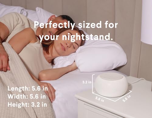 SNOOZ Pro White Noise Sound Machine - Natural Fan Noise, Non-Looping Sound, App Scheduler - Travel Case Included, Sleep Aid for Adults & Baby, 10 Volume Settings, Portable, Gift Registry - Cotton