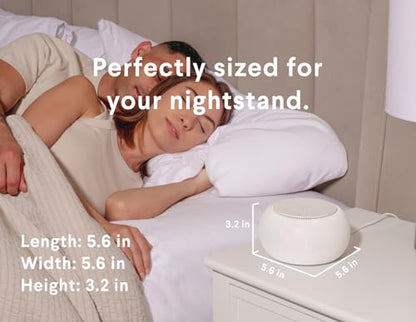 SNOOZ Pro White Noise Sound Machine - Natural Fan Noise, Non-Looping Sound, App Scheduler - Travel Case Included, Sleep Aid for Adults & Baby, 10 Volume Settings, Portable, Gift Registry - Cotton
