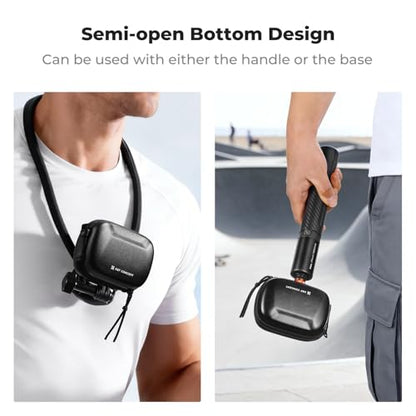 K&F CONCEPT Semi Open Carrying Case for DJI Osmo Action 6/3/4/5 Pro, Small EVA Hard Storage Bag Portable Travel Protector Case for Go Pro Hero 13/12/11/10/9 Black, Insta360 Ace/Ace Pro/2