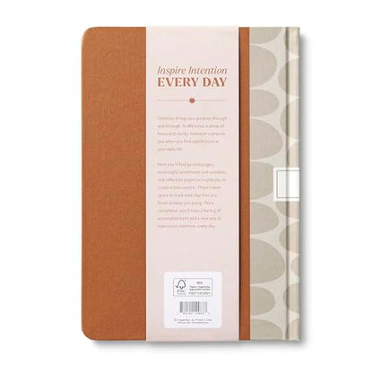 Compendium – Intention Every Day Guided Journal: A Daily Practice for Purpose and Clarity – A 5-Minute a Day Personal Growth Notebook – An Inspiring Daily Journal for Forming New Habits - color: Intention Sienna