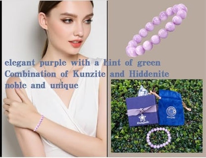 Single-pack of pure gemstone bracelets… - color: Kunzite-9MM