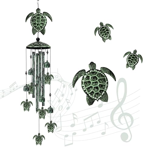 35" Turtle Wind Chimes for Outside, Turtle Wind Chimes Gifts for Mother's Day, Garden Decor for Outdoor Porch Patio Home Yard Decorations ﻿ - size: Turtle
